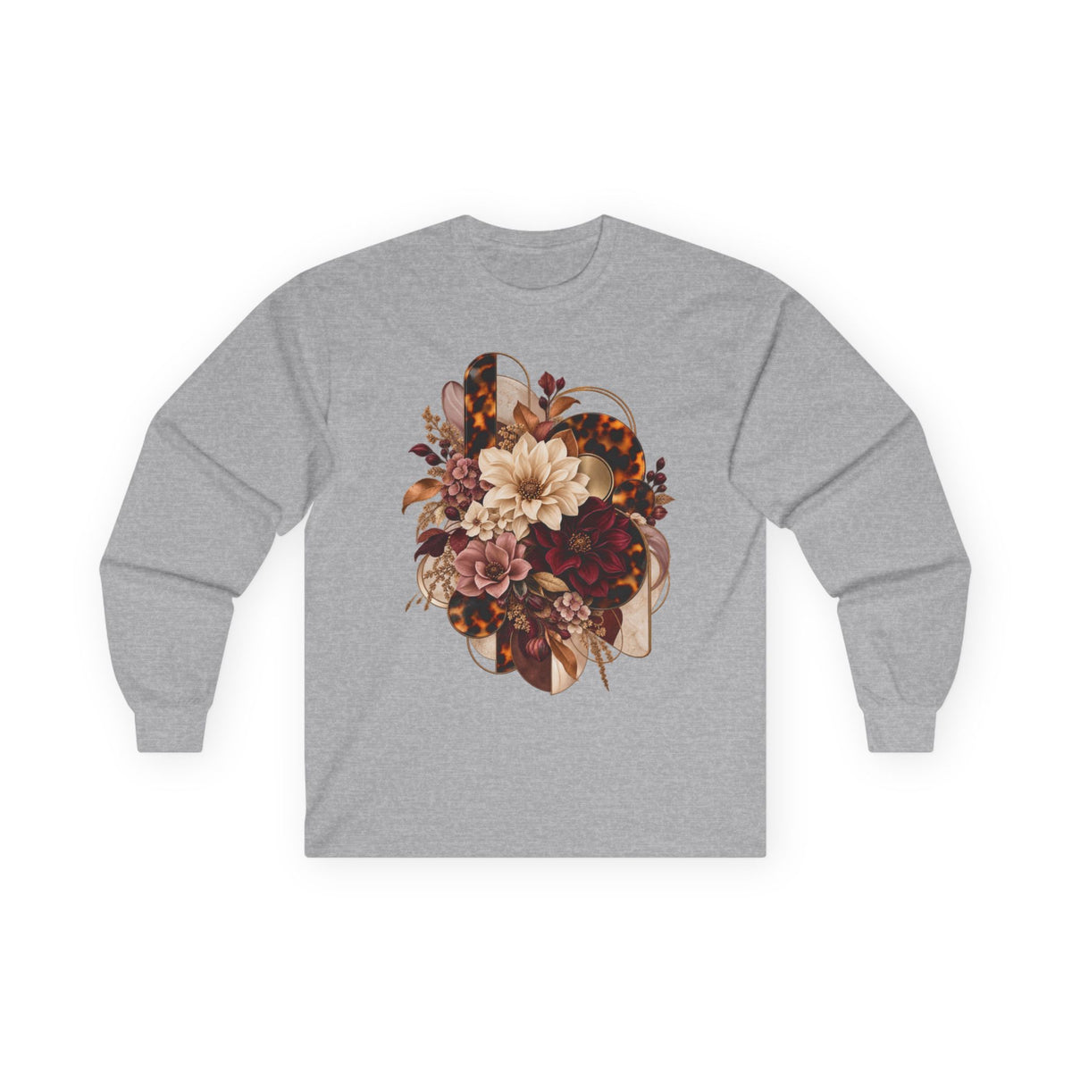Women Vintage Autumn Bouquet Long Sleeve Tee