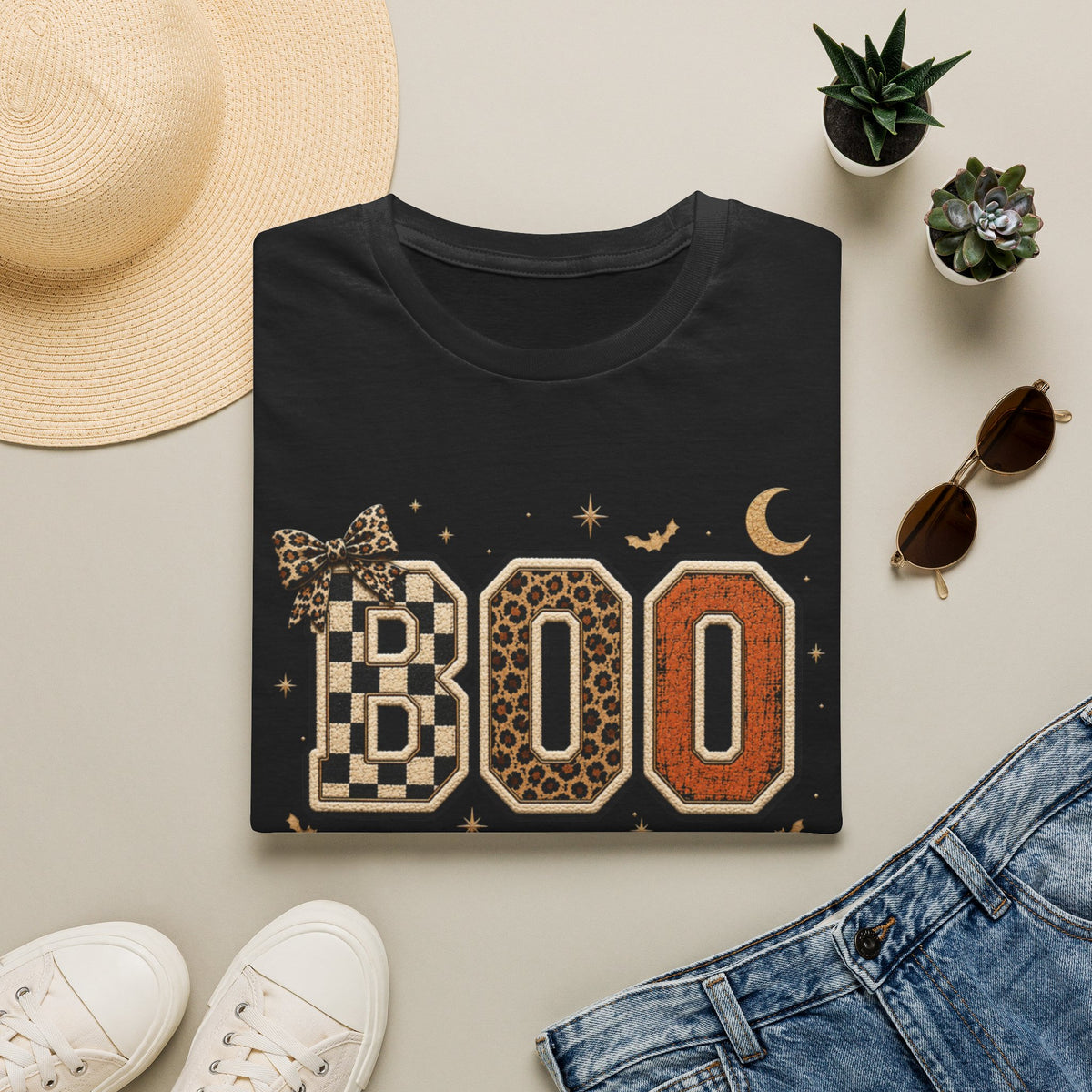 Women Boo Halloween T‑Shirt