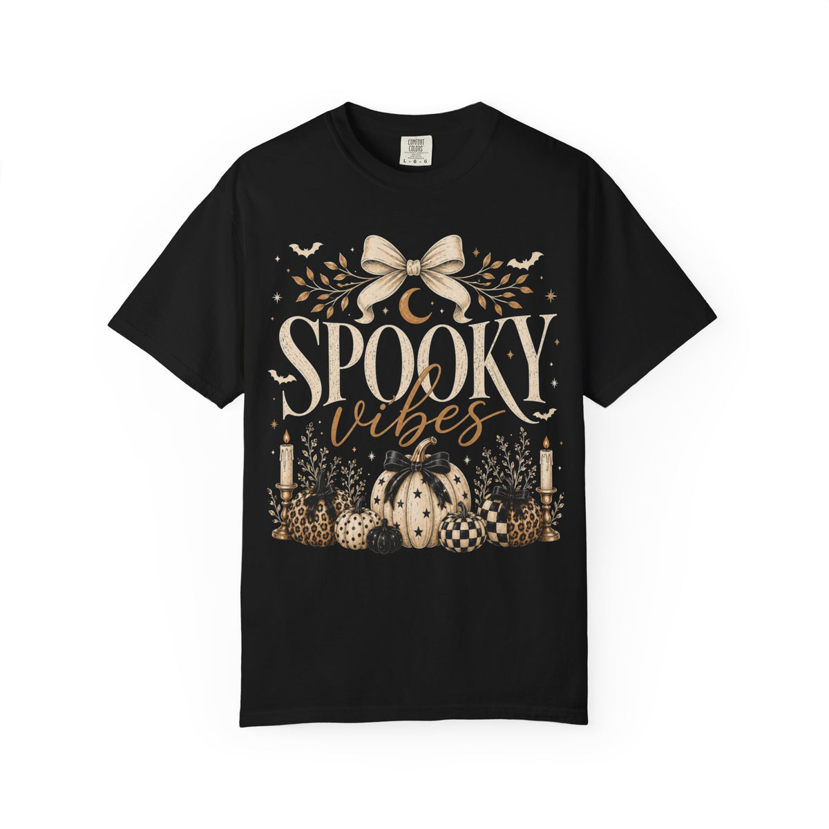 Women Comfort Colors Spooky Vibes Halloween T-Shirt
