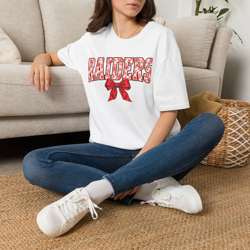 Women Raiders Floral Bow T-Shirt