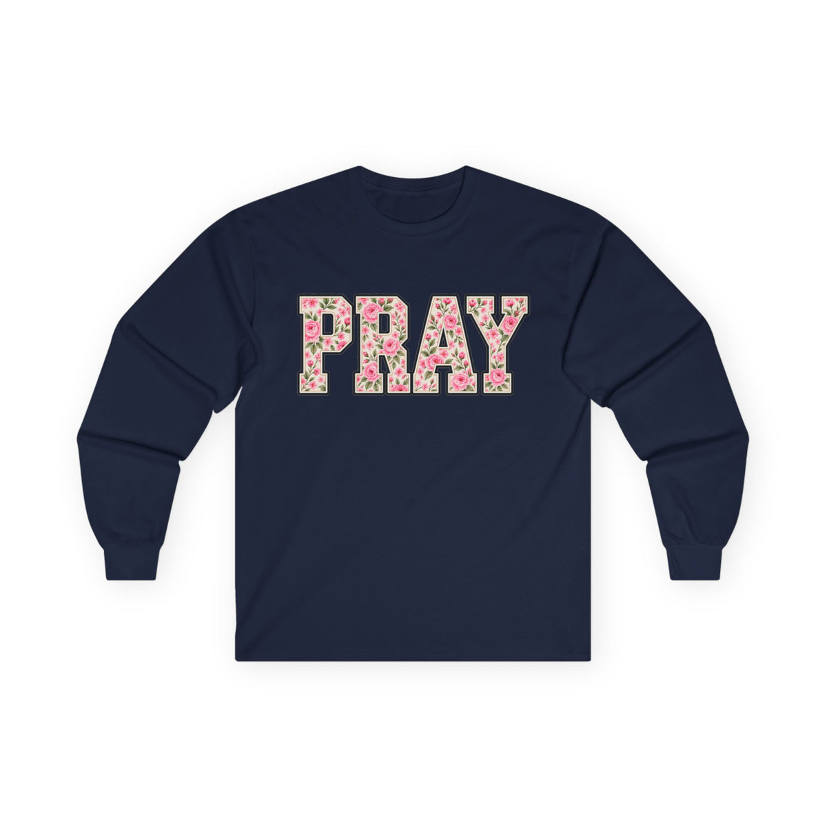 Women PRAY Floral Long Sleeve Tee