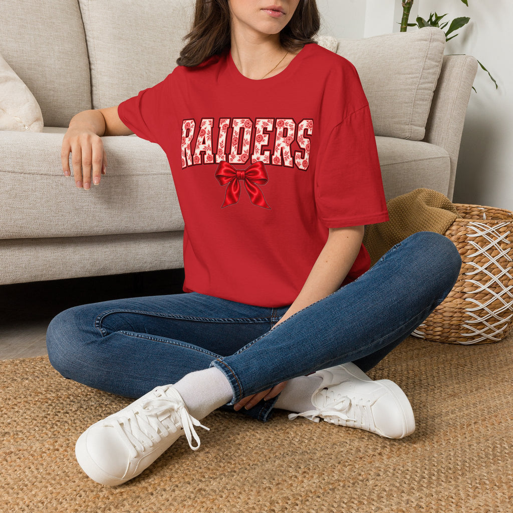 Women Raiders Floral Bow T-Shirt