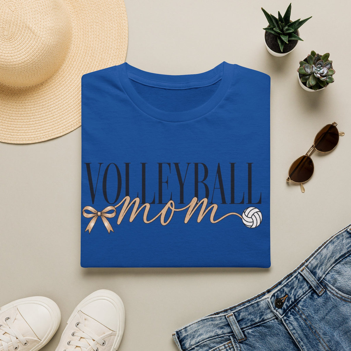 Custom Women Volleyball Mom T-Shirt