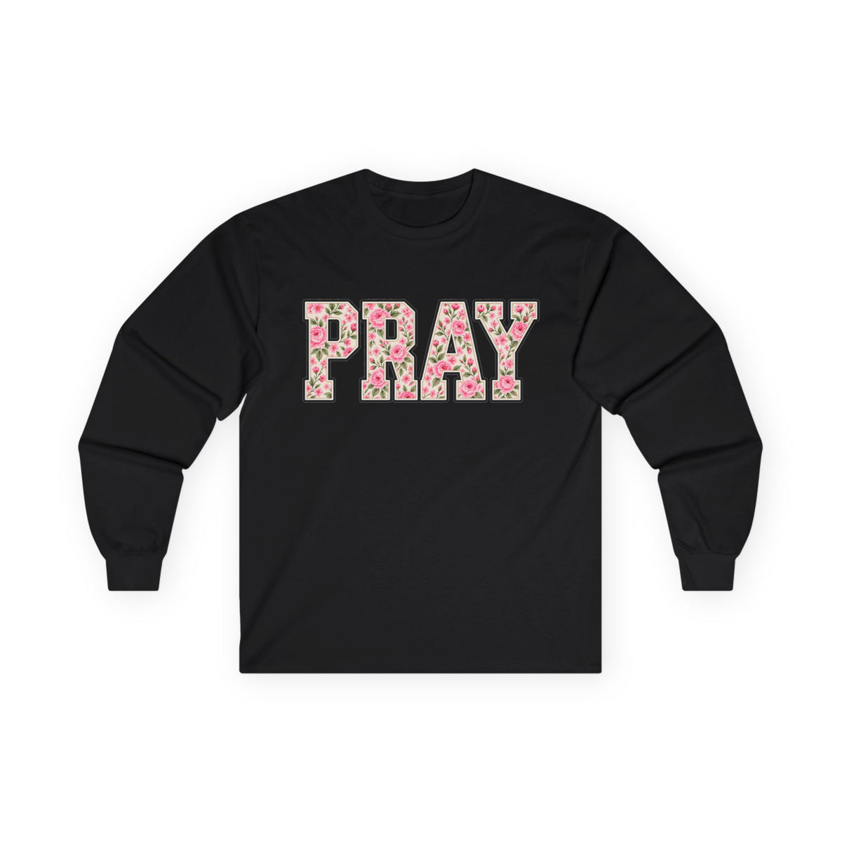 Women PRAY Floral Long Sleeve Tee
