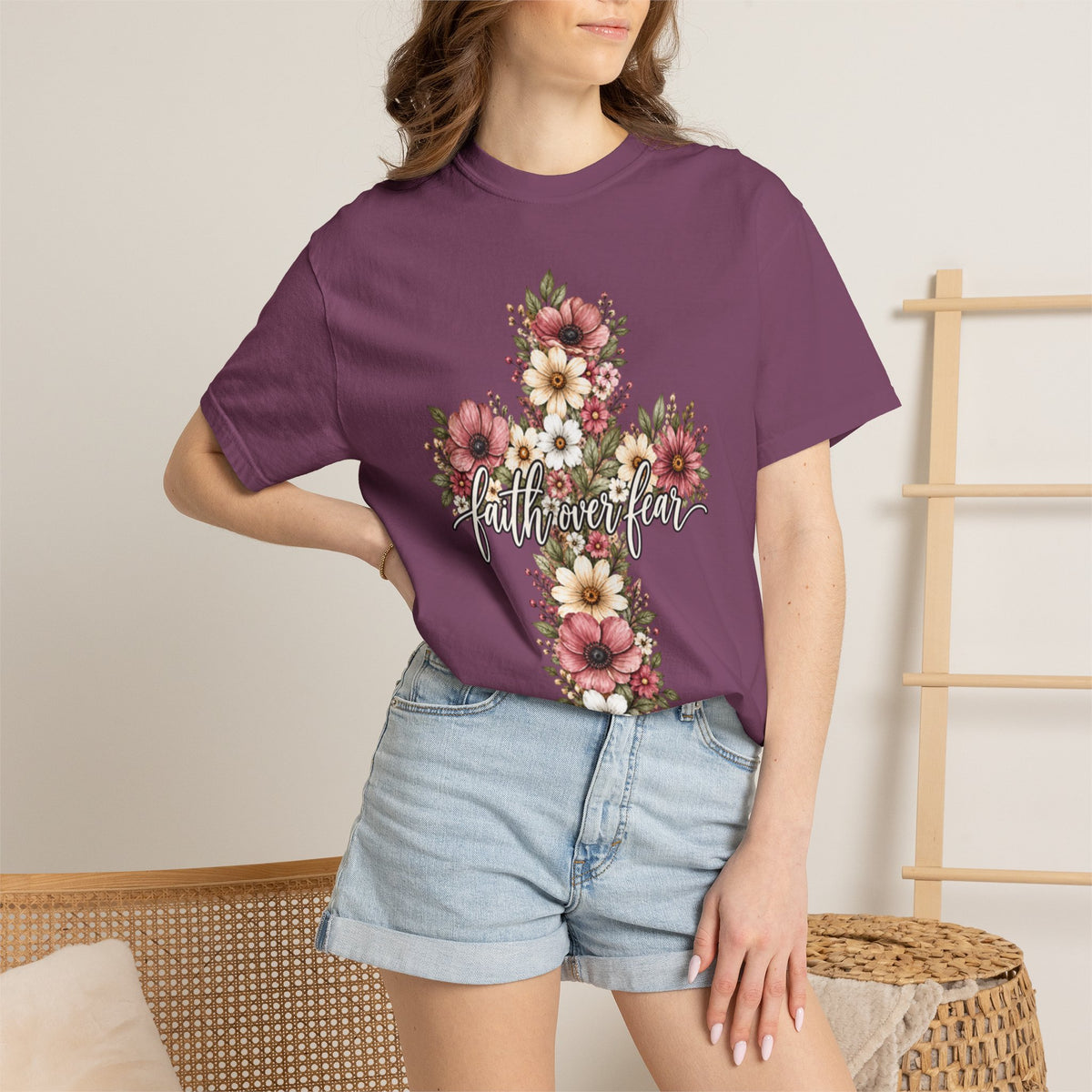 Women Comfort Colors Faith Over Fear T-Shirt
