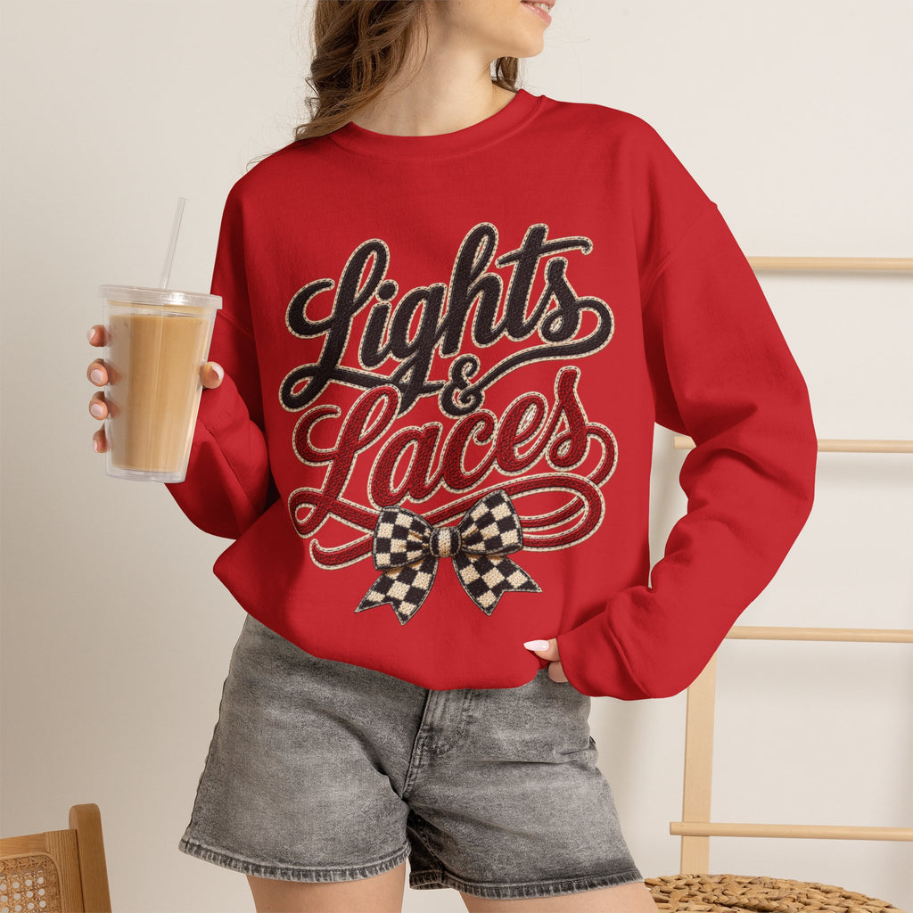 Women "Lights & Laces" Crewneck Sweatshirt