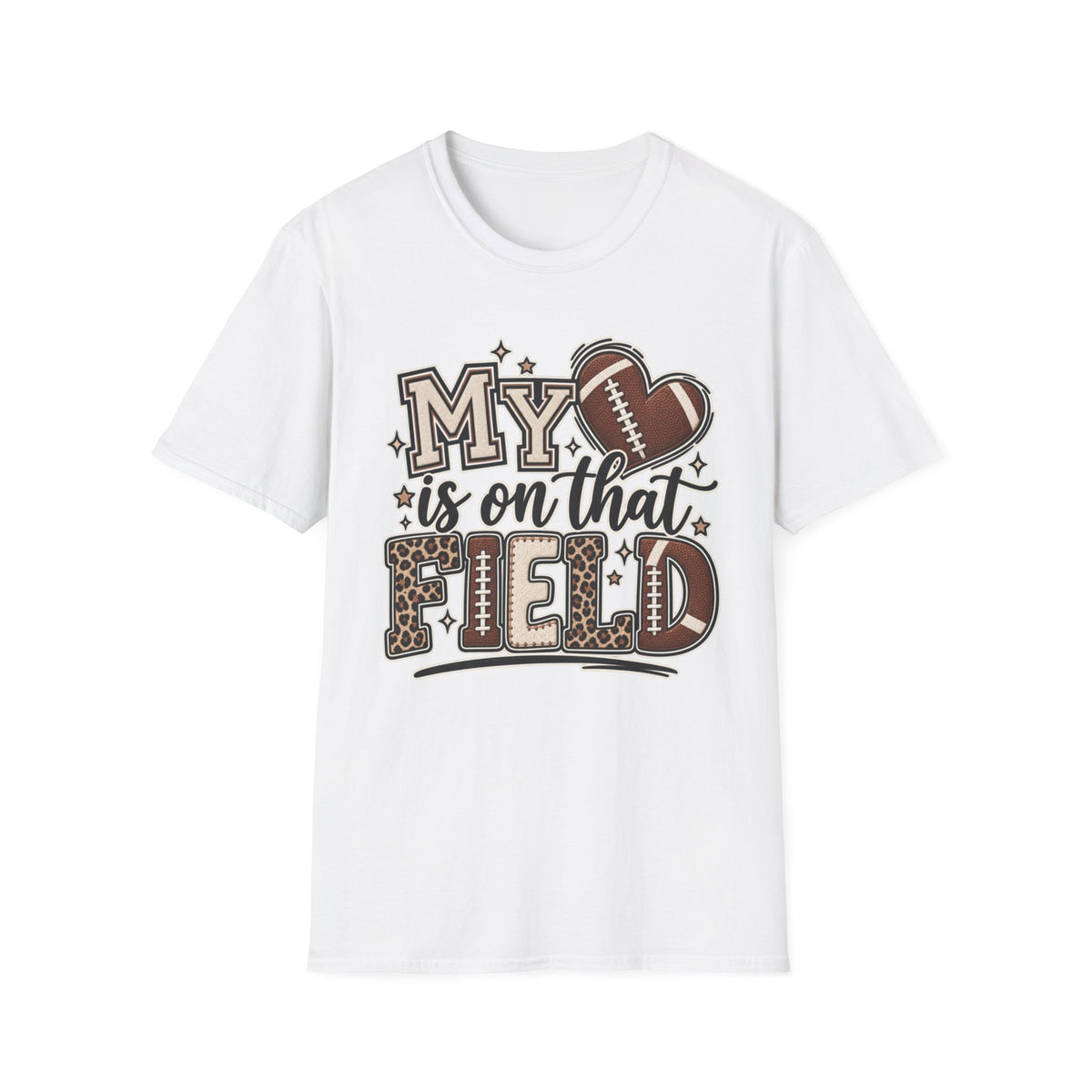 Customizable Women "My Heart Is On That Field" T-Shirt
