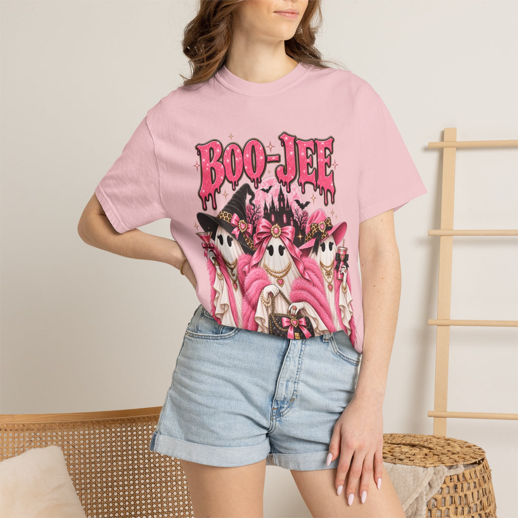 Women Comfort Colors Boo-Jee Halloween Ghost Trio T-Shirt