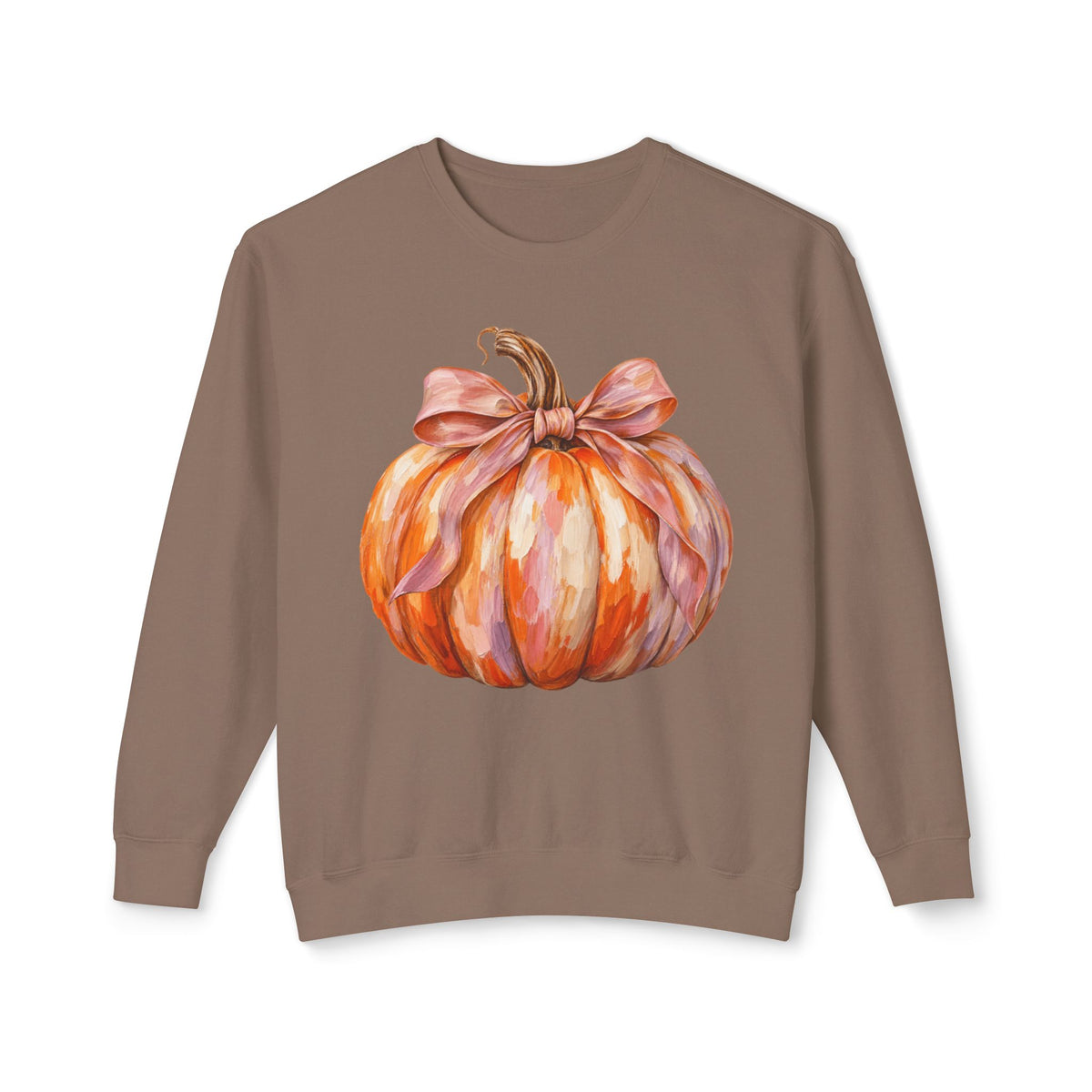 Women Comfort Colors Watercolor Pumpkin Sweatshirt