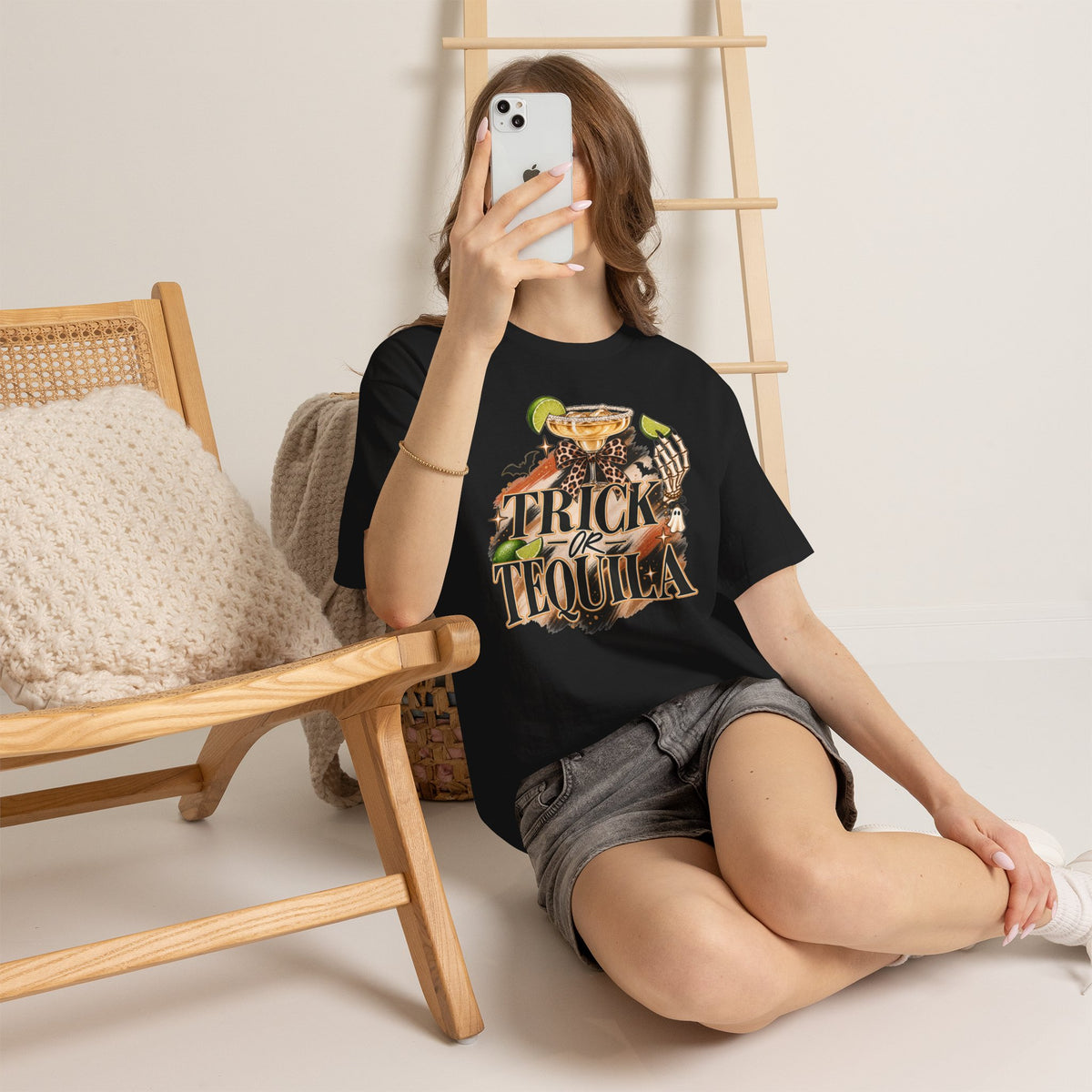 Women Trick or Tequila Halloween Tee