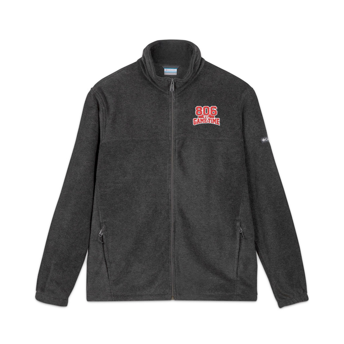 Men Embroidered Columbia Fleece Jacket