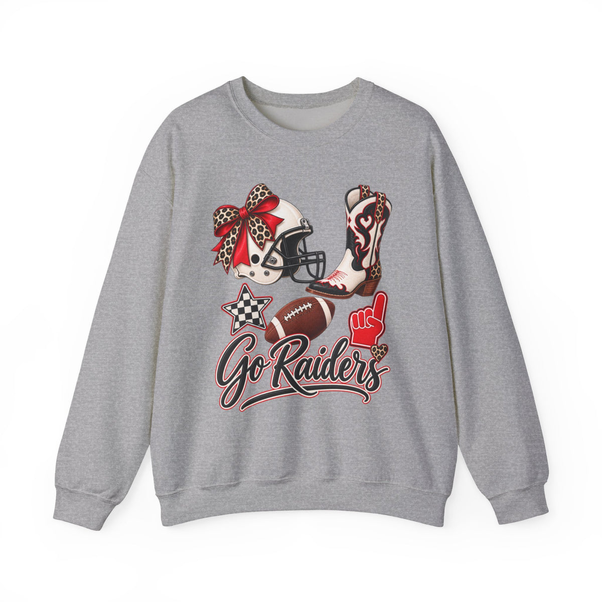 Women Raiders Football Crewneck Sweatshirt