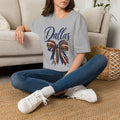 Women Dallas Football Bow T-Shirt