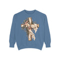 Floral Cross Christian Sweatshirt- Comfort Colors