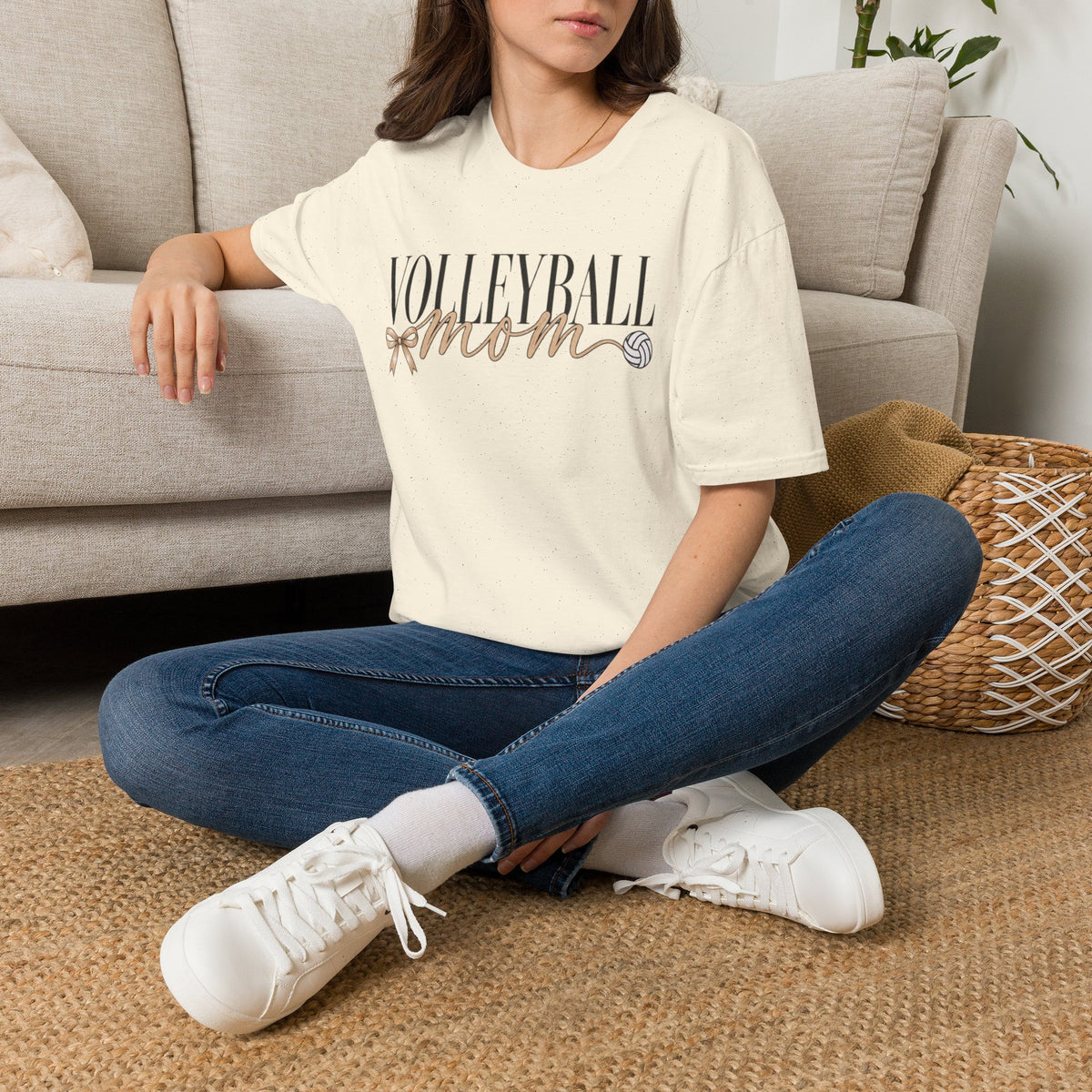 Custom Women Volleyball Mom T-Shirt