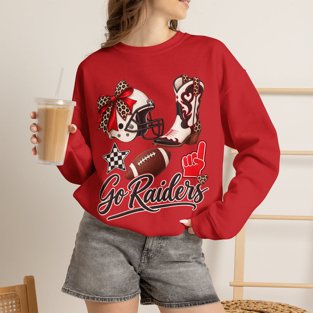 Women Raiders Football Crewneck Sweatshirt
