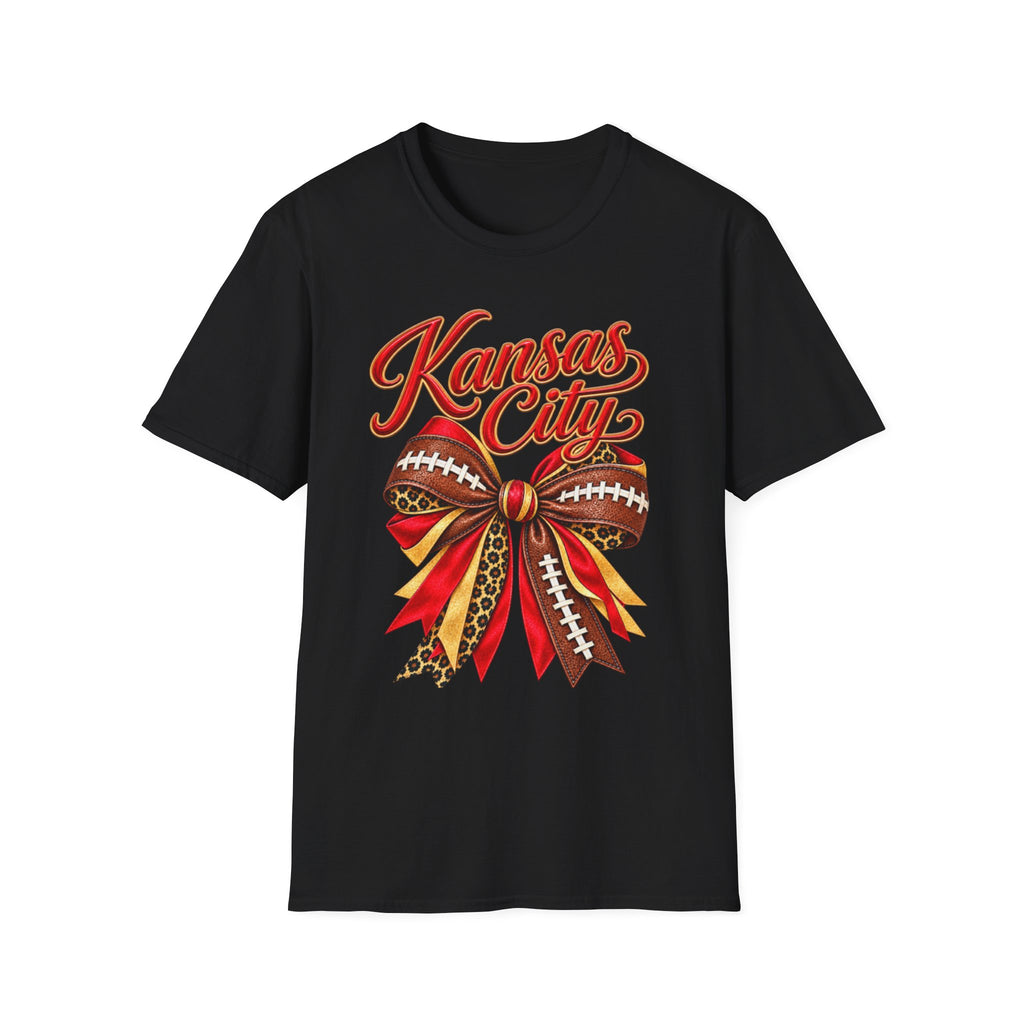 Women Kansas City Football Bow T-Shirt