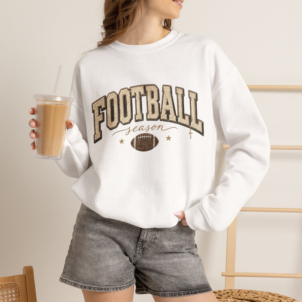 Women Football Season Crewneck Sweatshirt