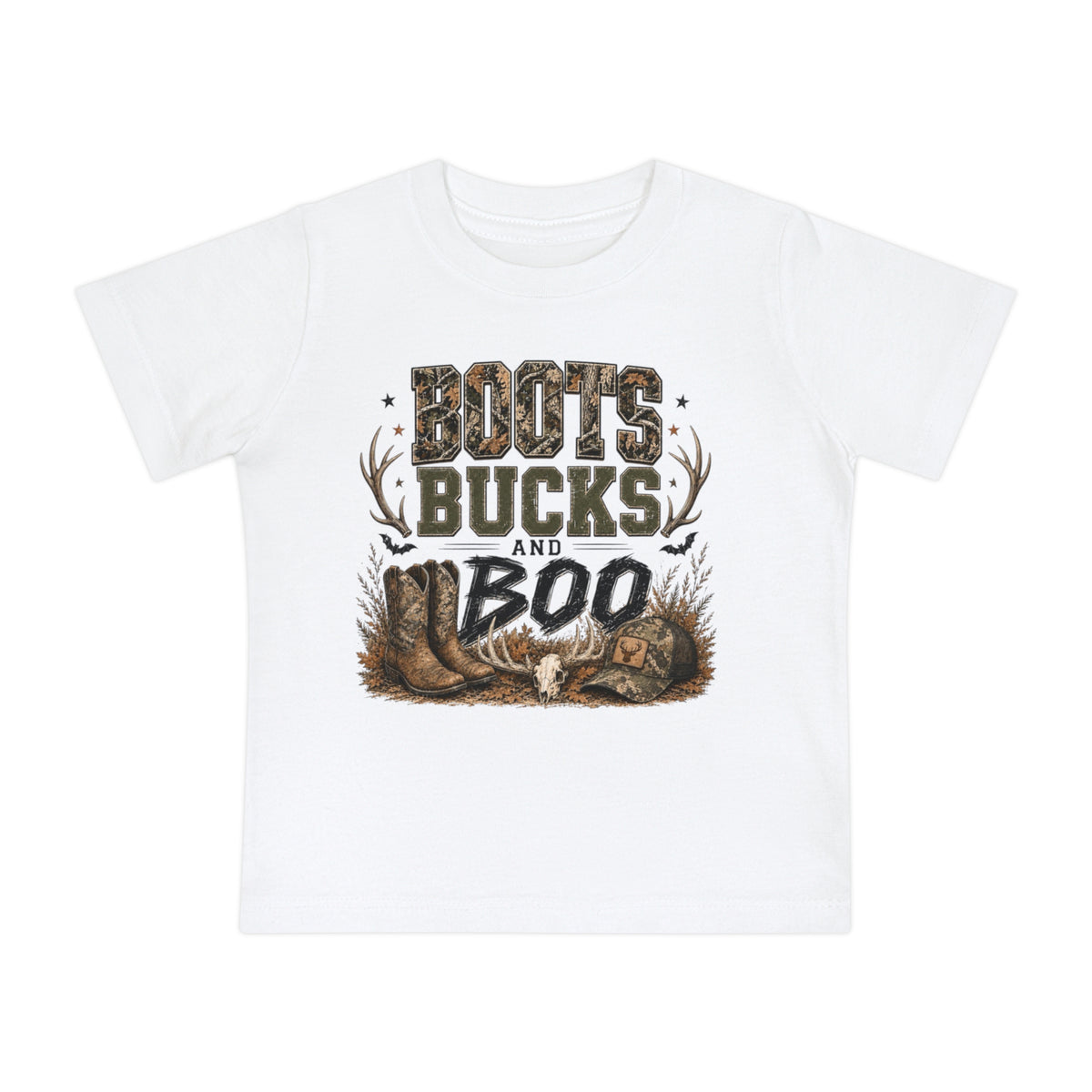 Toddler T-Shirt — 'Boots, Bucks and Boo'
