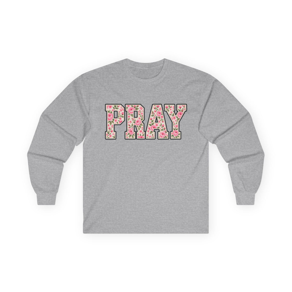 Women PRAY Floral Long Sleeve Tee