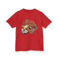 Youth T-Shirt — Lubbock 806 Game Day Texas Map Soccer Ball Design