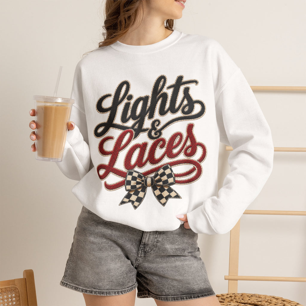 Women "Lights & Laces" Crewneck Sweatshirt