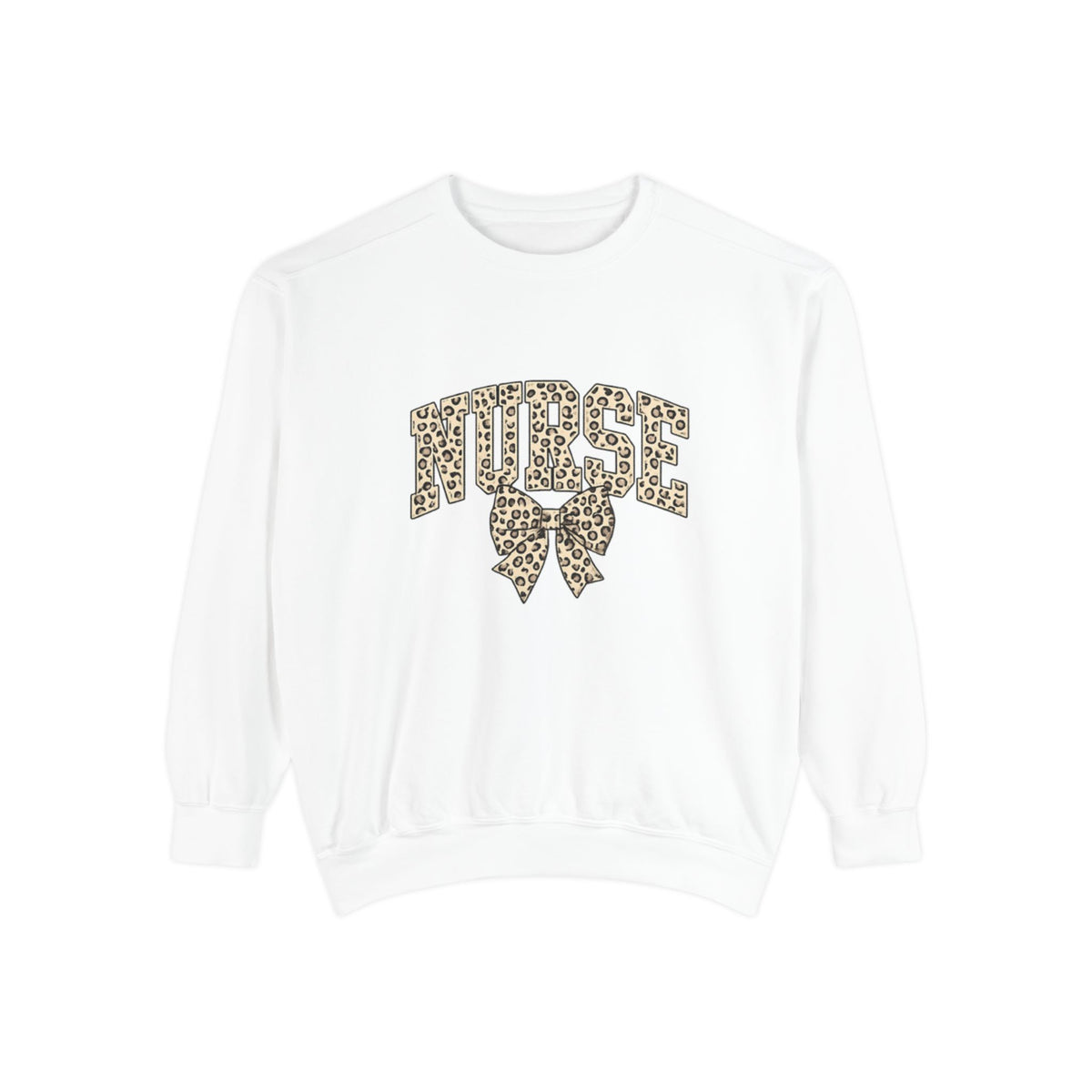Nurse Leopard Print Bow Sweatshirt – Cute Medical Staff Pullover