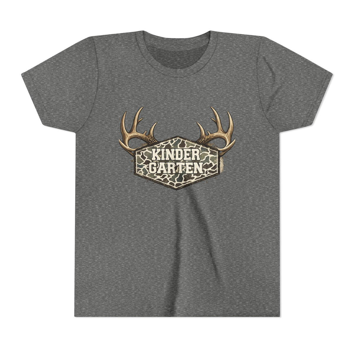 Kindergarten Camo Antler Youth Tee