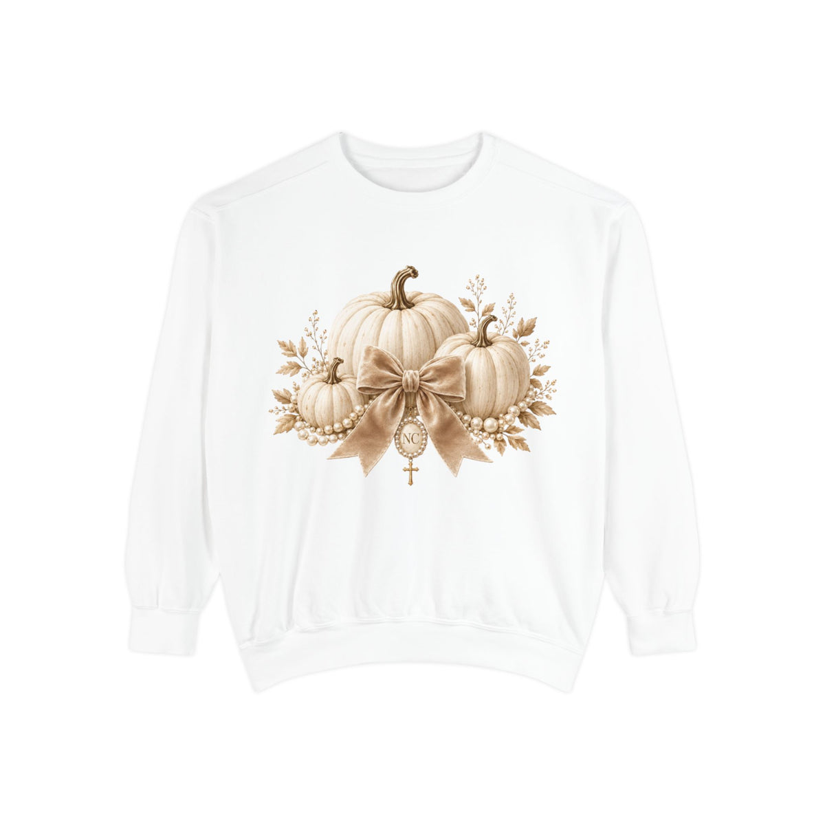 Women Pumpkin Bouquet Crewneck