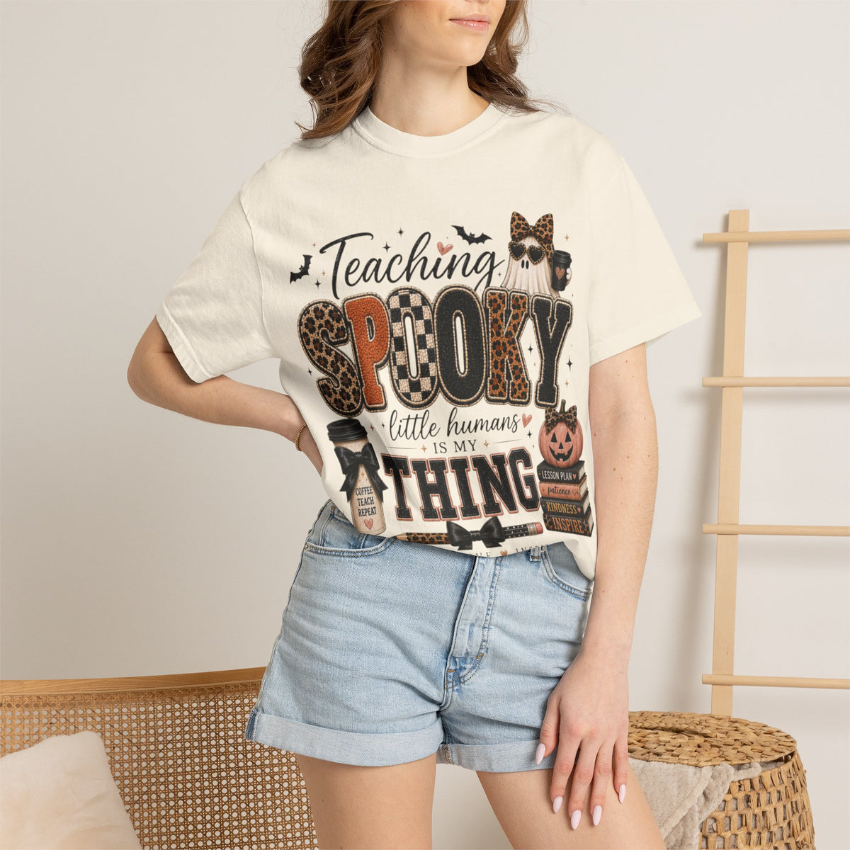 Women Comfort Colors Spooky Teaching Tee
