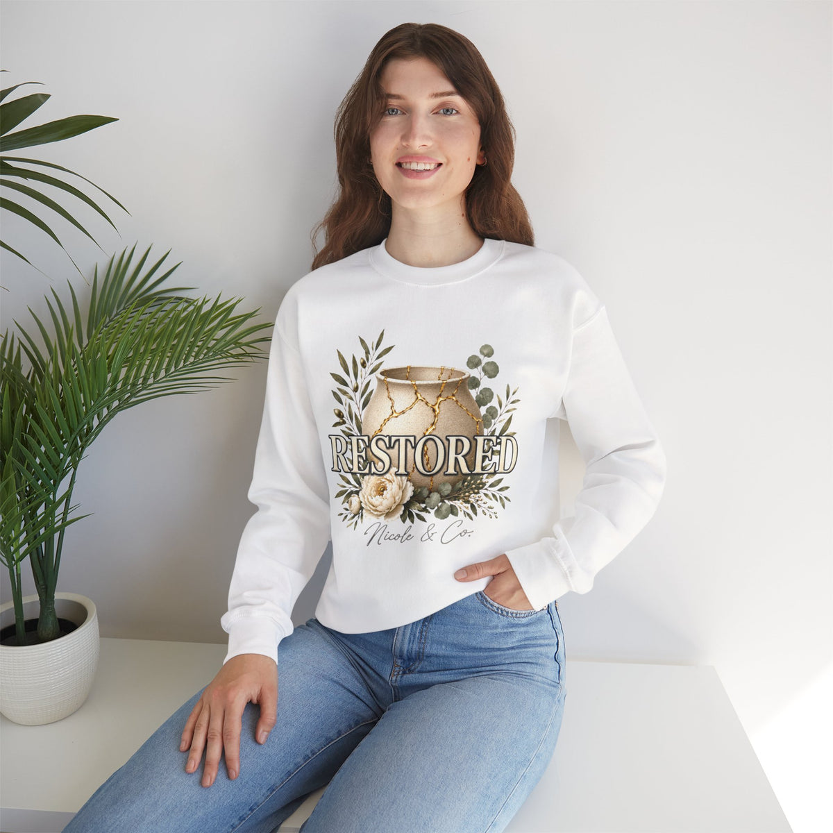 Women Restored Kintsugi Crewneck Sweatshirt
