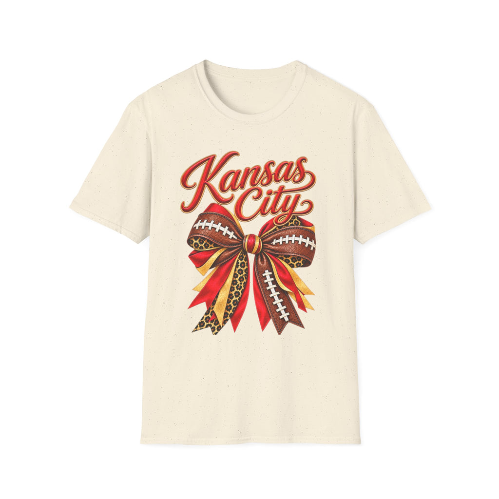 Women Kansas City Football Bow T-Shirt