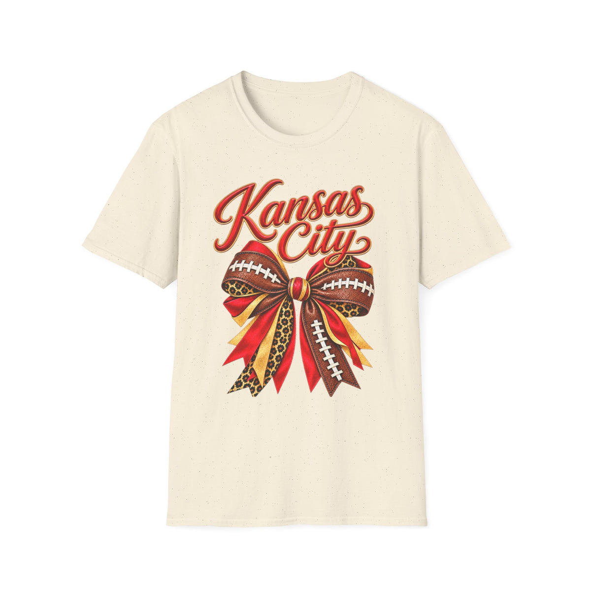 Women Kansas City Football Bow T-Shirt