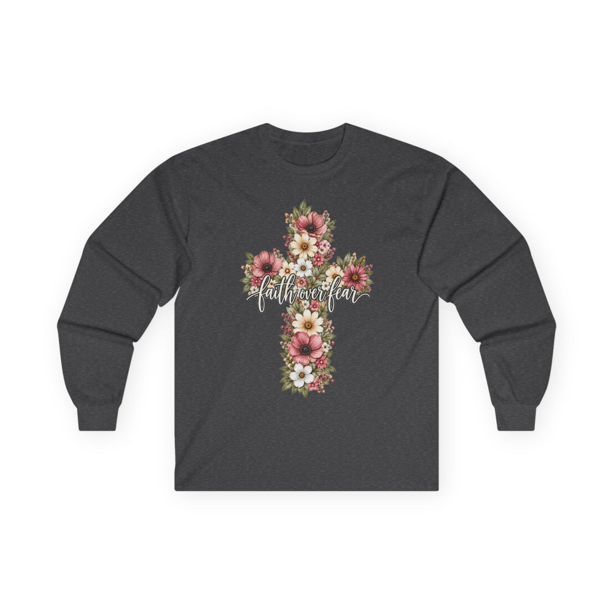Women Faith Over Fear Long Sleeve Tee