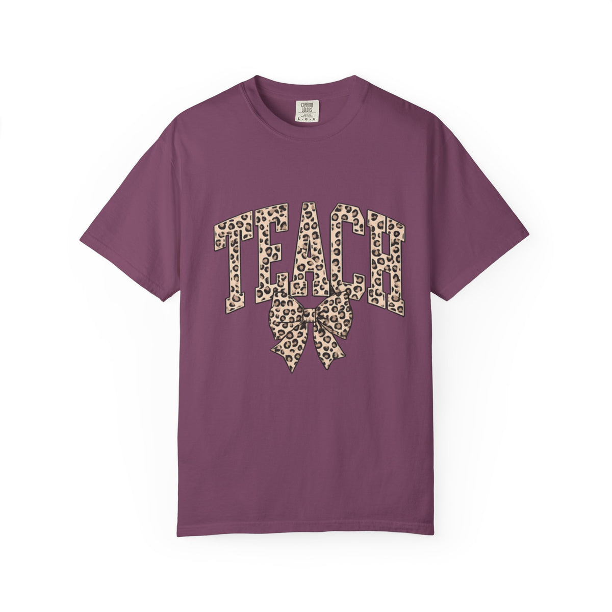 Teacher Leopard Print Bow T-Shirt