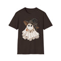 Women Halloween Ghost with Witch Hat T-Shirt
