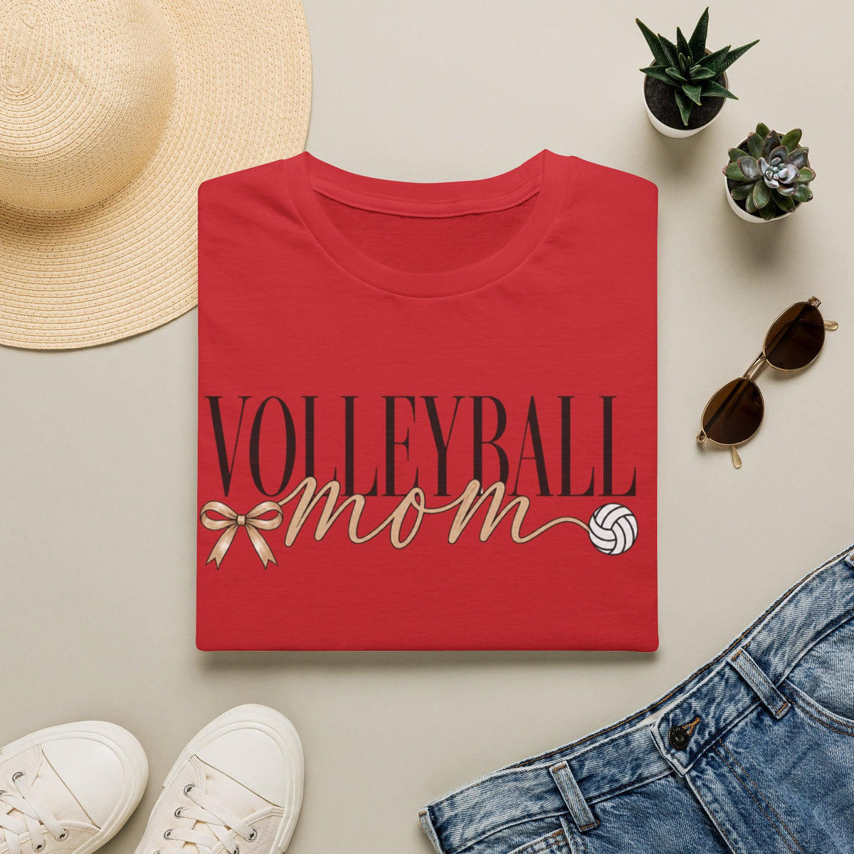 Custom Women Volleyball Mom T-Shirt