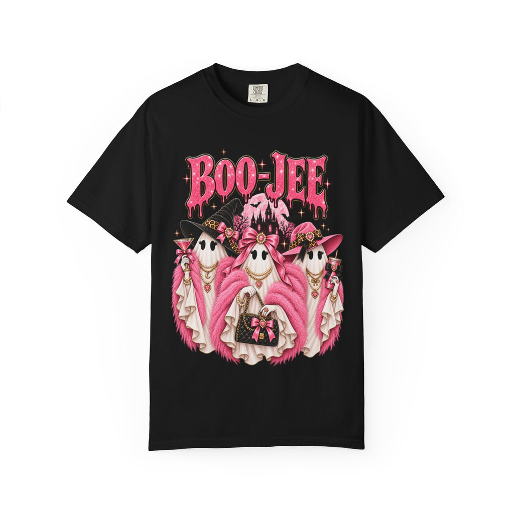 Women Comfort Colors Boo-Jee Halloween Ghost Trio T-Shirt