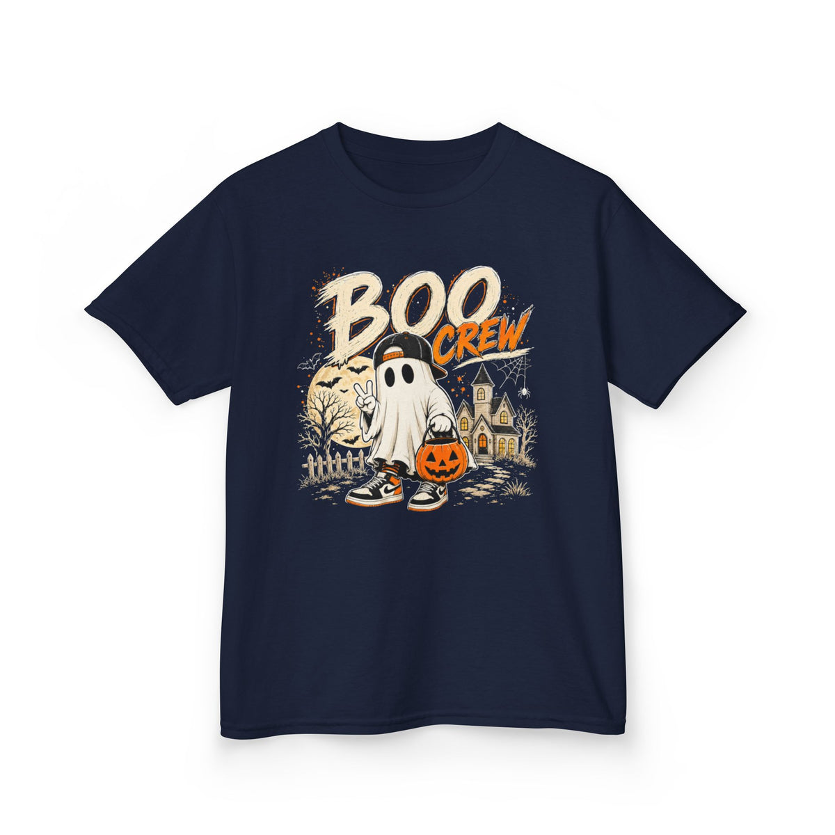 Youth Boo Crew Ghost Halloween Shirt | Kids Halloween Tee