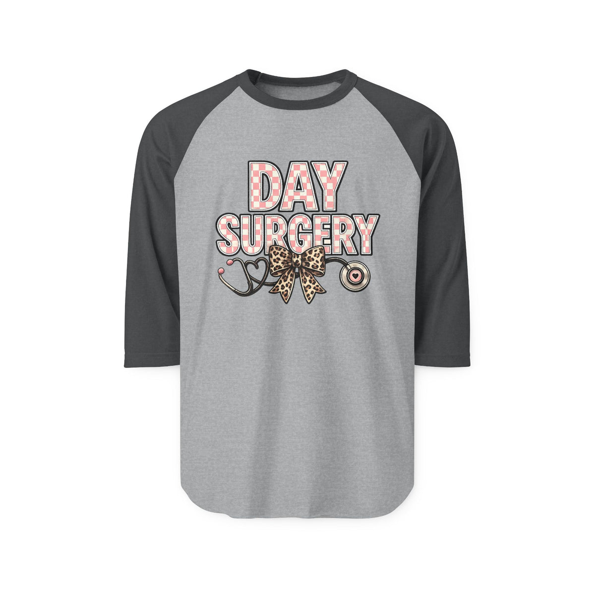 Day Surgery Raglan Shirt — Floral Medical Team Recovery Tee