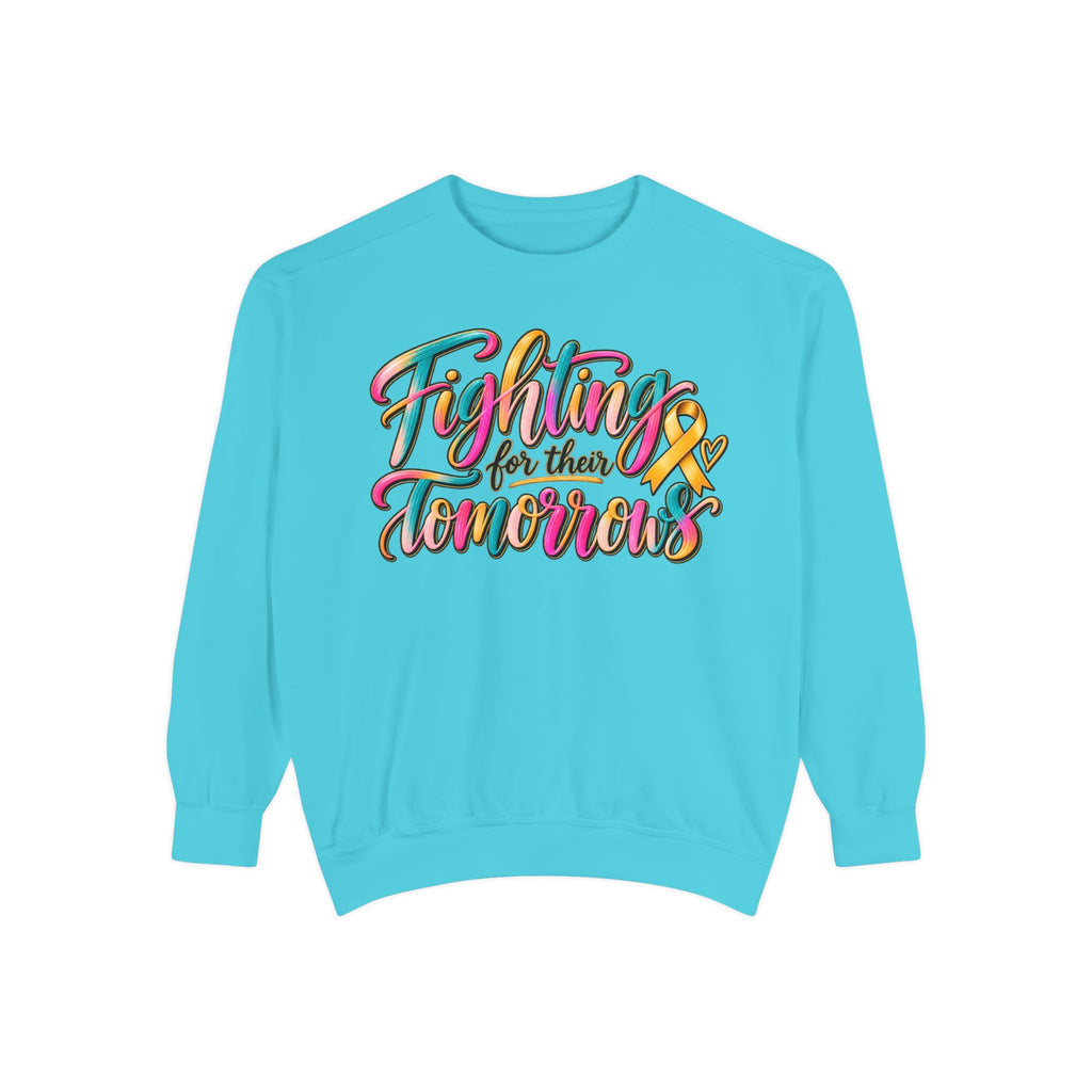 Women Comfort Colors Fighting for Their Tomorrows Crewneck Sweatshirt