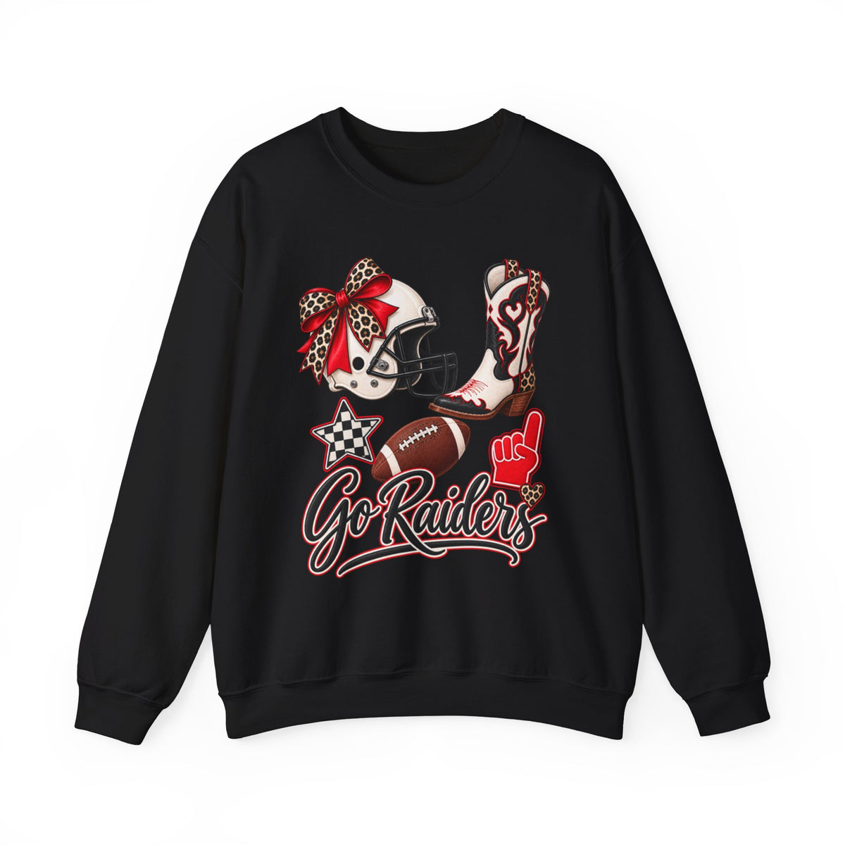Women Raiders Football Crewneck Sweatshirt