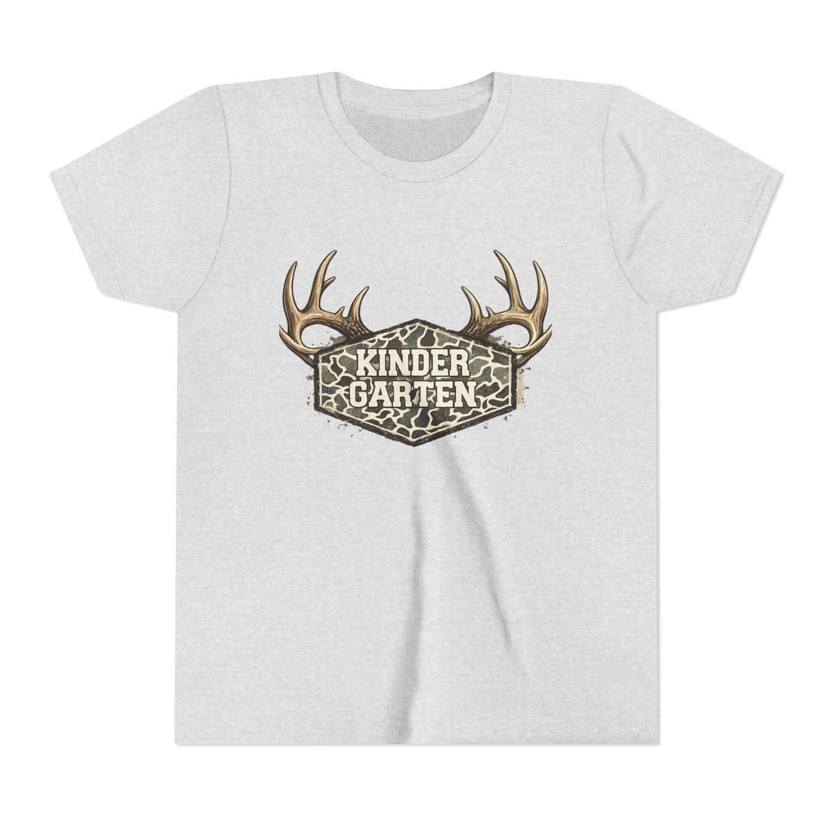 Kindergarten Camo Antler Youth Tee