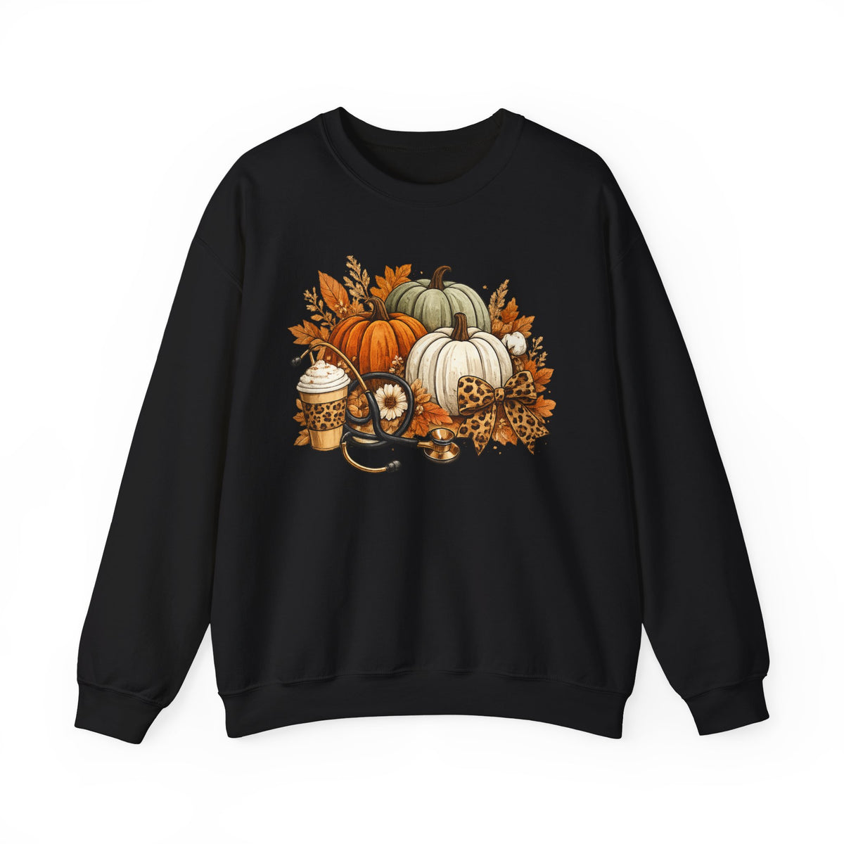 Nurse Autumn Pumpkin Harvest Sweatshirt – Cozy Fall Pumpkin Spice Graphic Crewneck