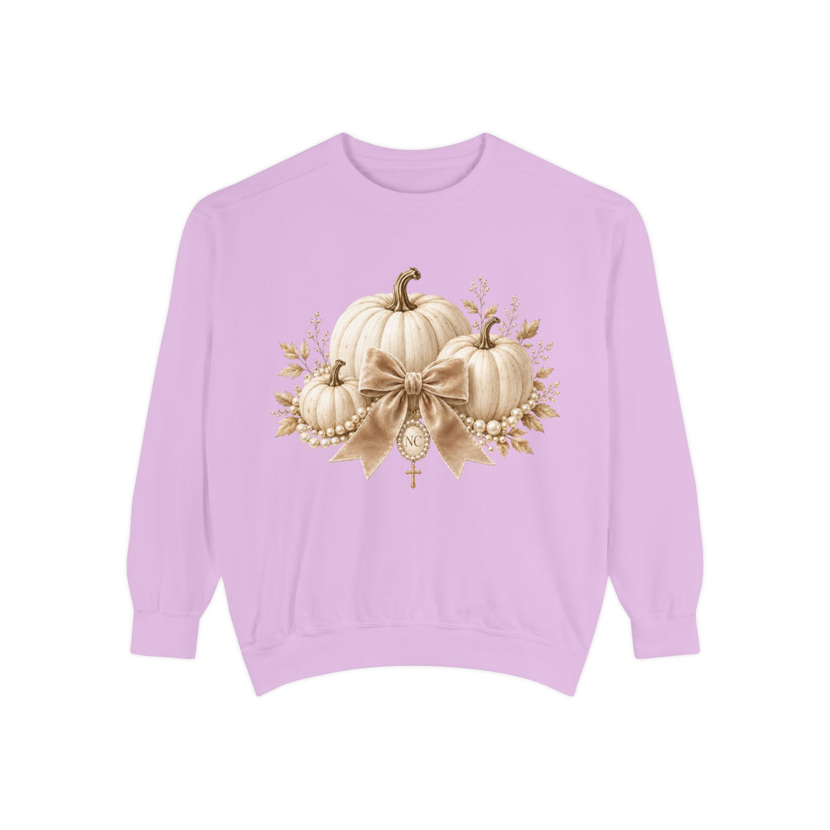Women Pumpkin Bouquet Crewneck
