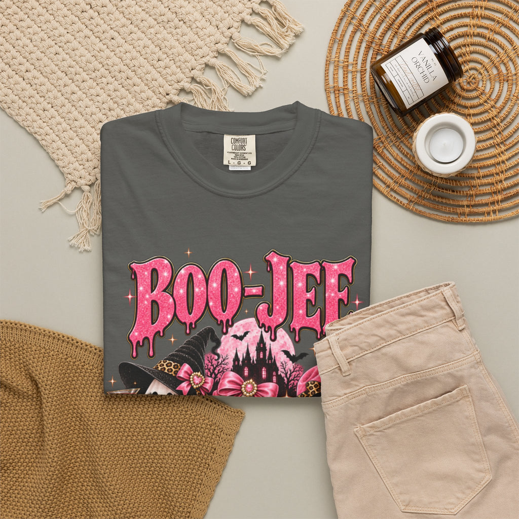 Women Comfort Colors Boo-Jee Halloween Ghost Trio T-Shirt