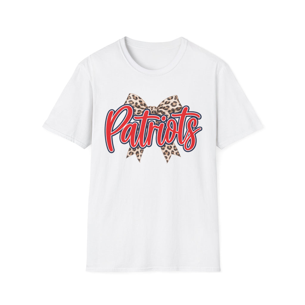 Women Patriots Leopard Bow T‑Shirt