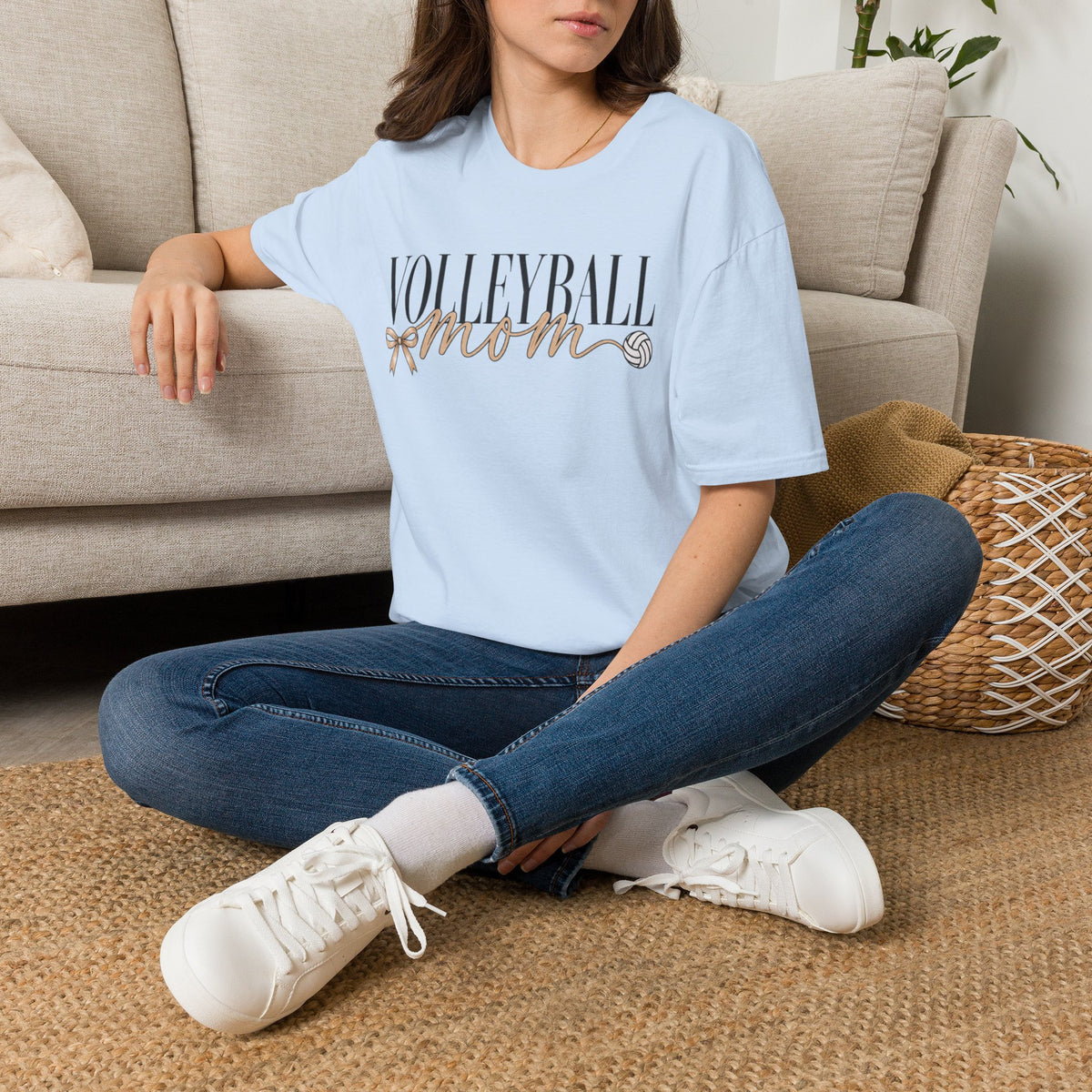 Custom Women Volleyball Mom T-Shirt